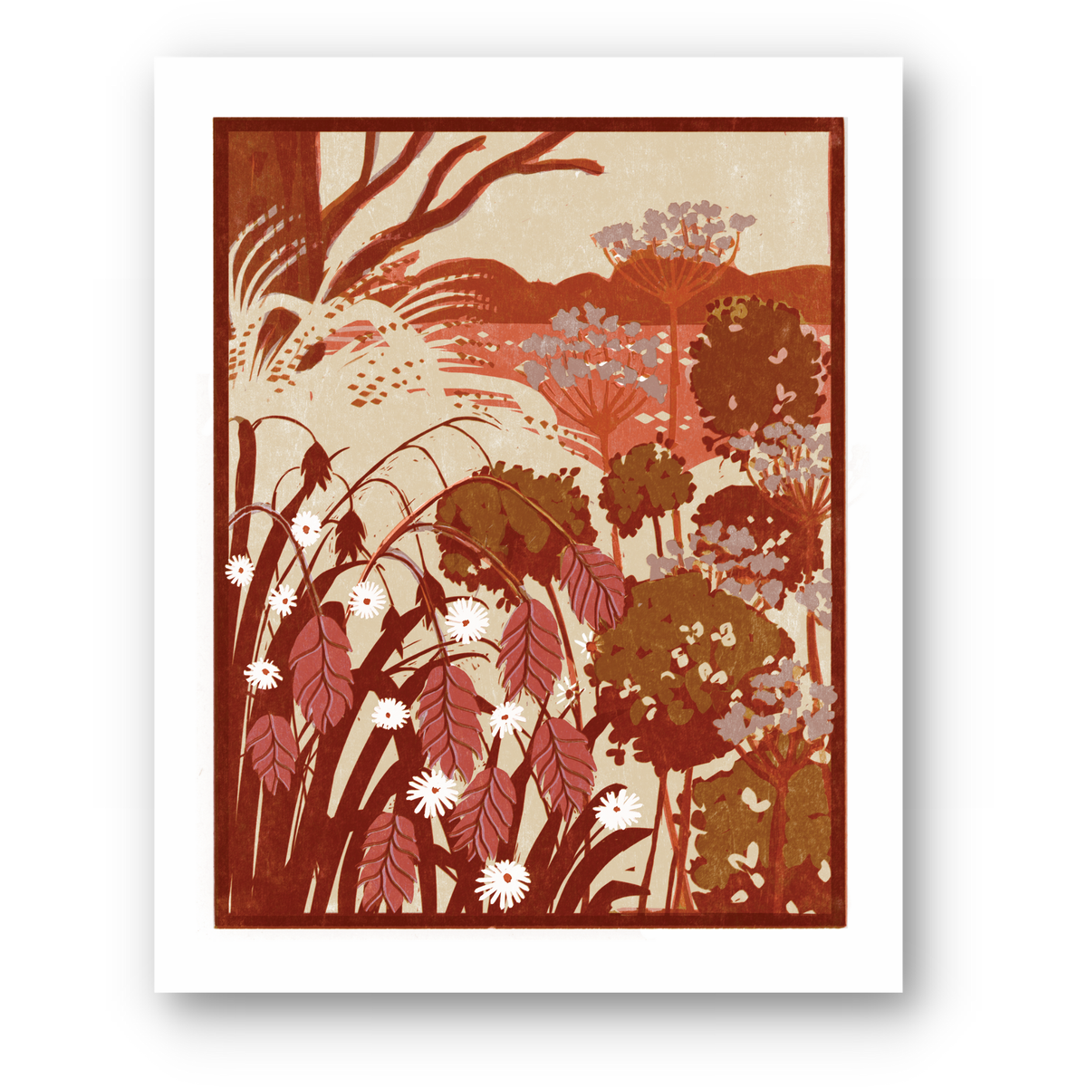 Sea Oats and Aster 8x10" Art Print-thumbmail-3