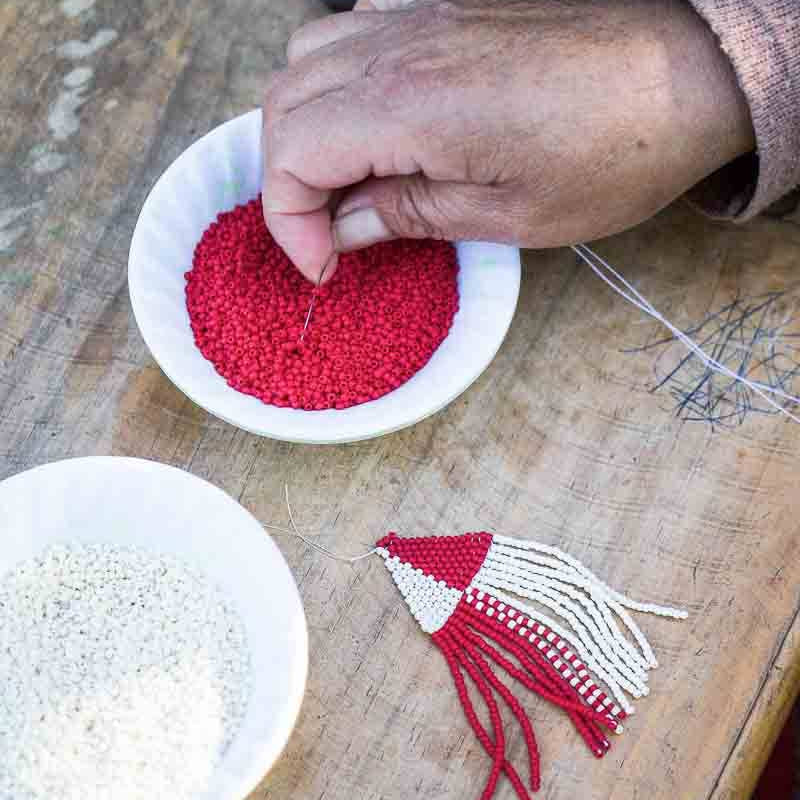 Beaded Fringe Earrings: Rueda-thumbmail-2