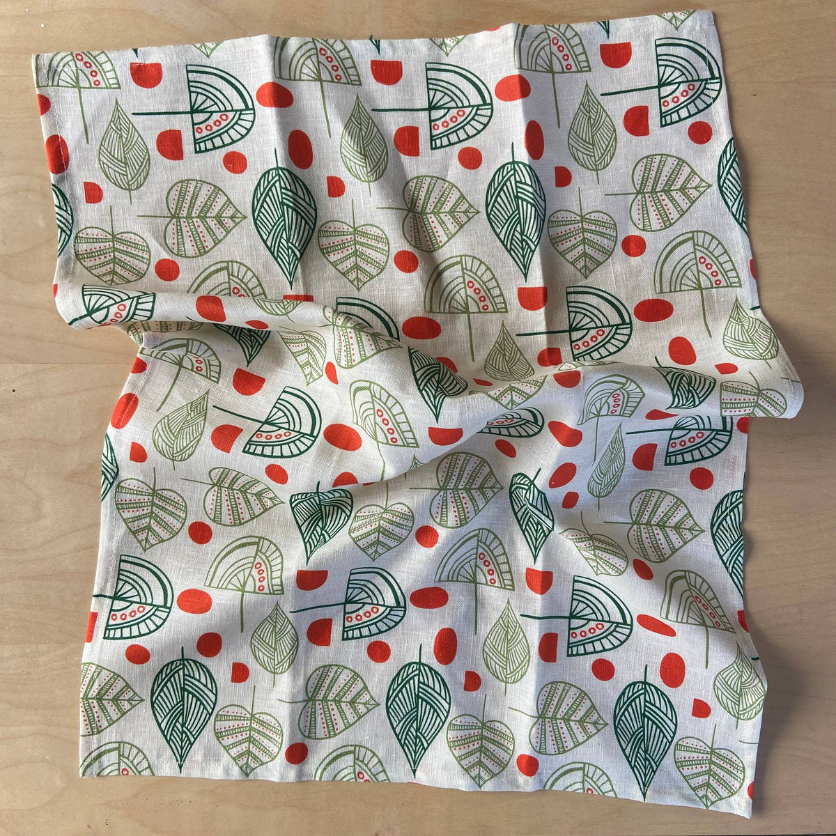 Mod Trees Linen Tea Towel