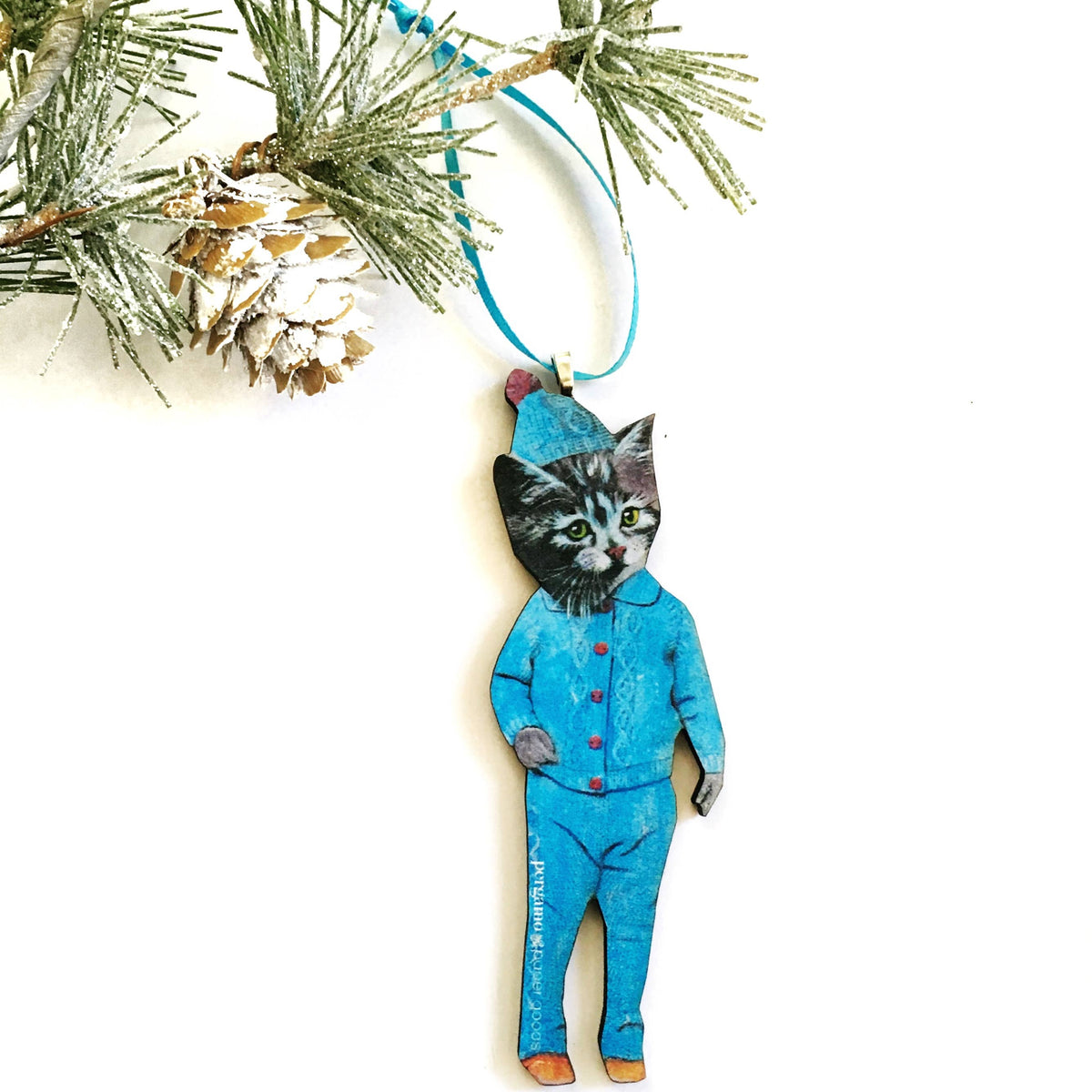 Retro Kitten Ornament-thumbmail-1