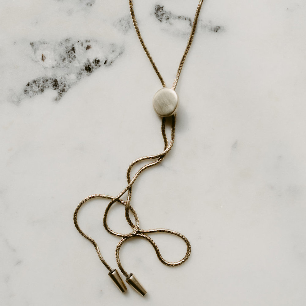 Sol Bolo - Solid brass disc pendant-thumbmail-3
