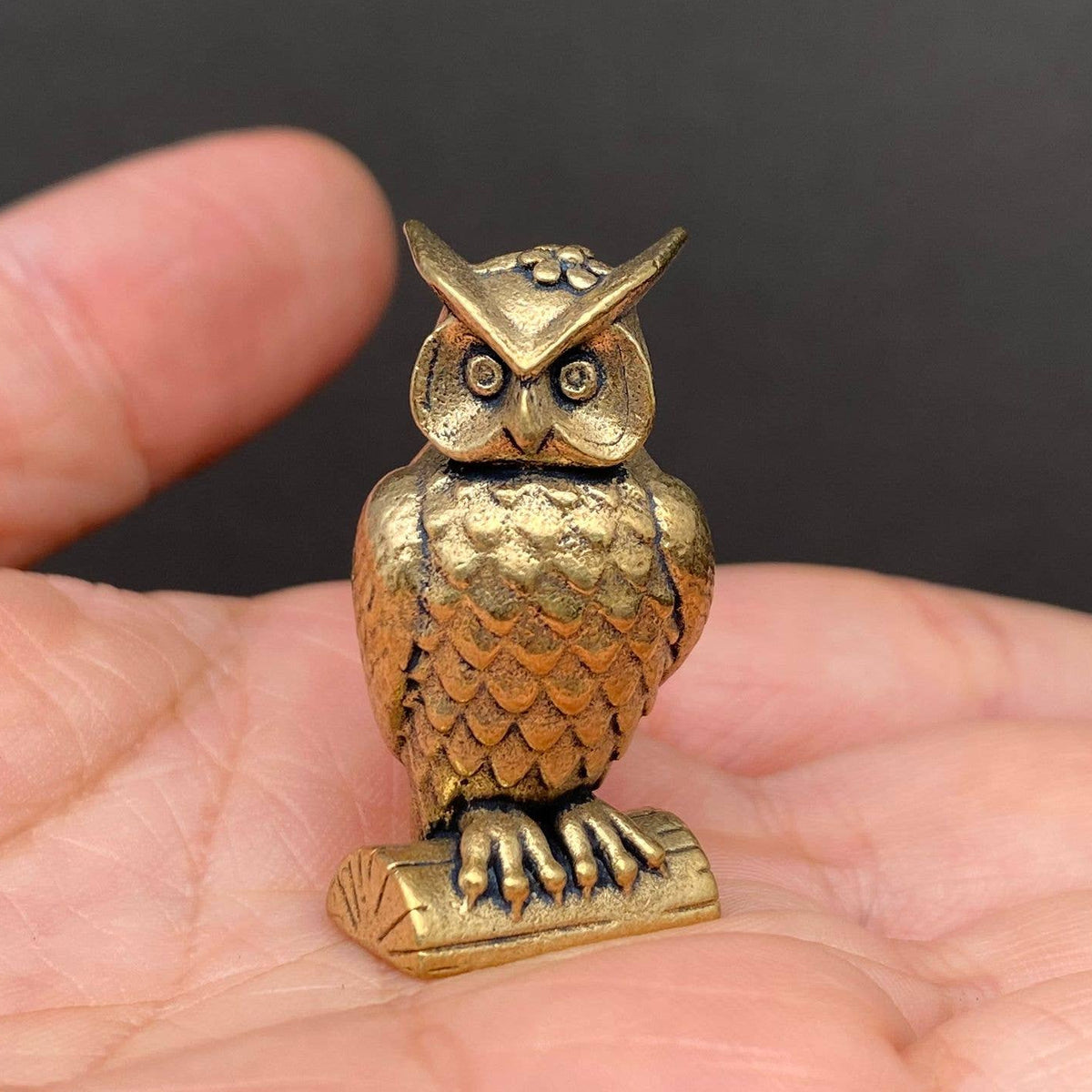 Tiny Brass Owls