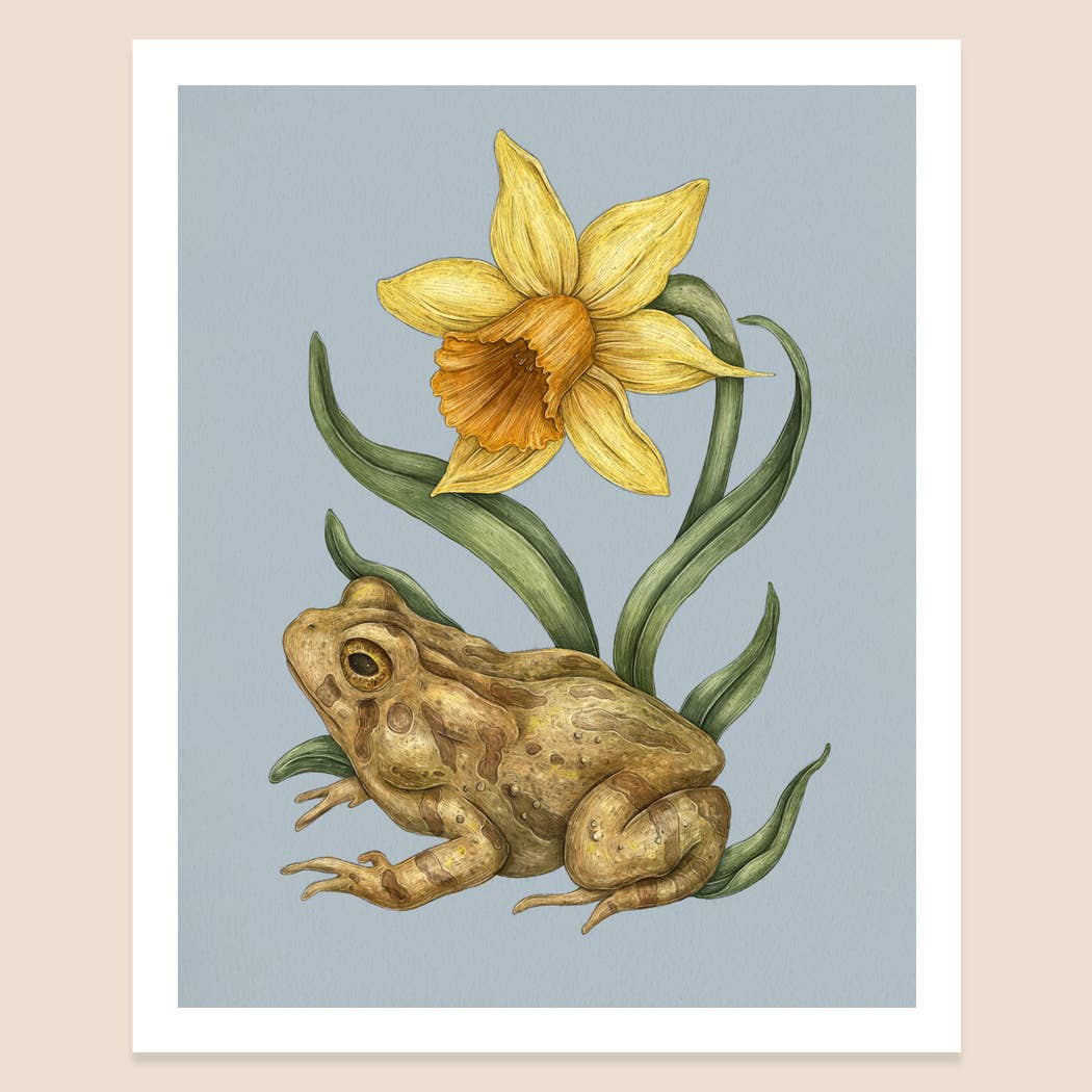 Toad and Daffodil 8"x10" Print-thumbmail-1