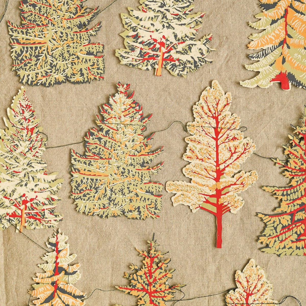 Forest Trees Decorative Winter Garland