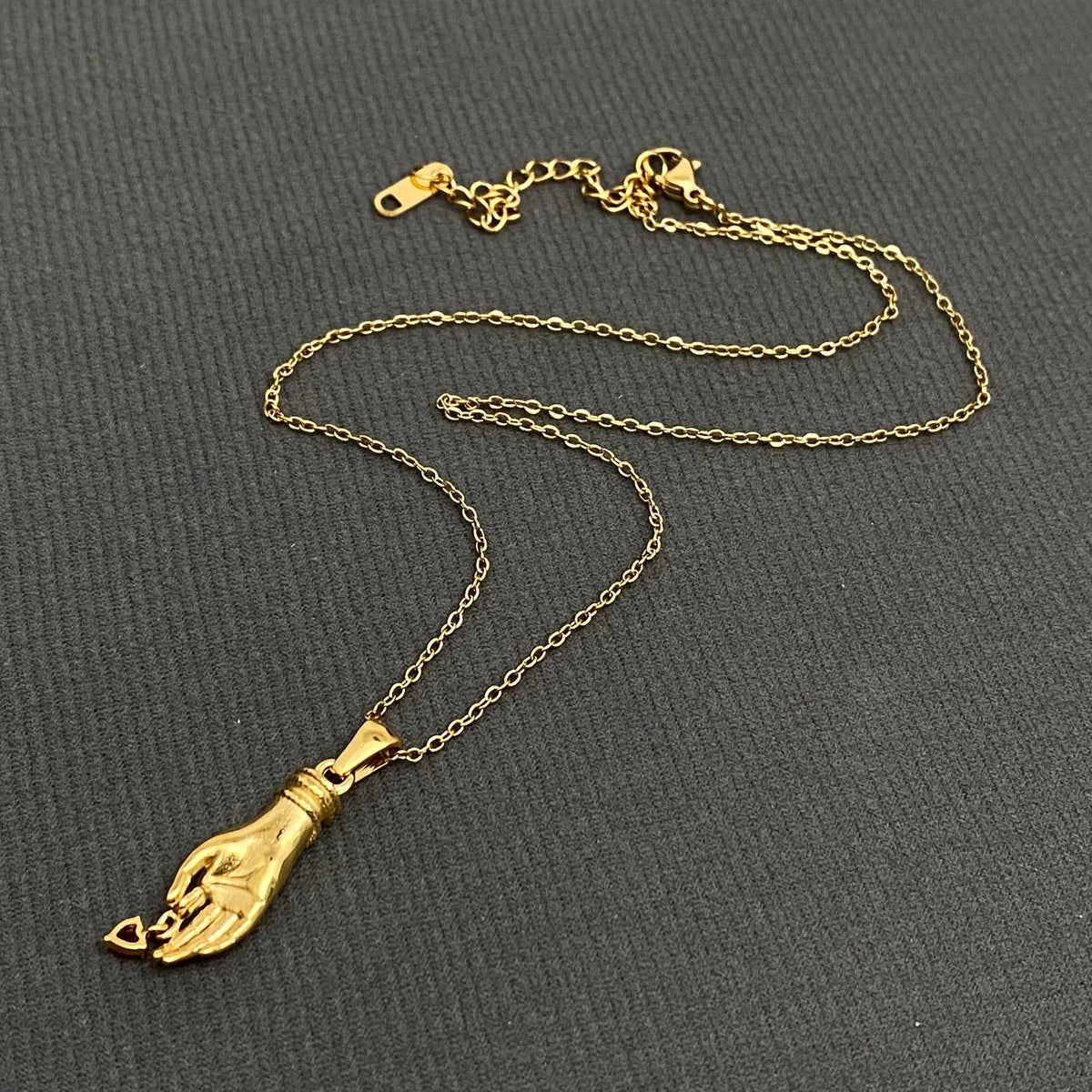 Heart & Hand Necklace