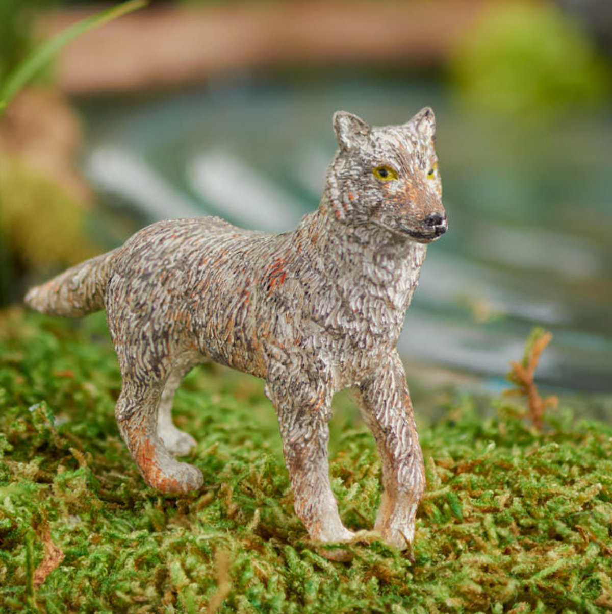 Mini Wooden Wolf