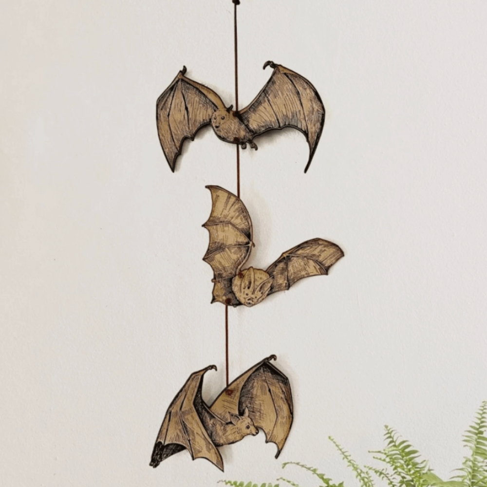 Hanging Bat Wooden Garland-thumbmail-2