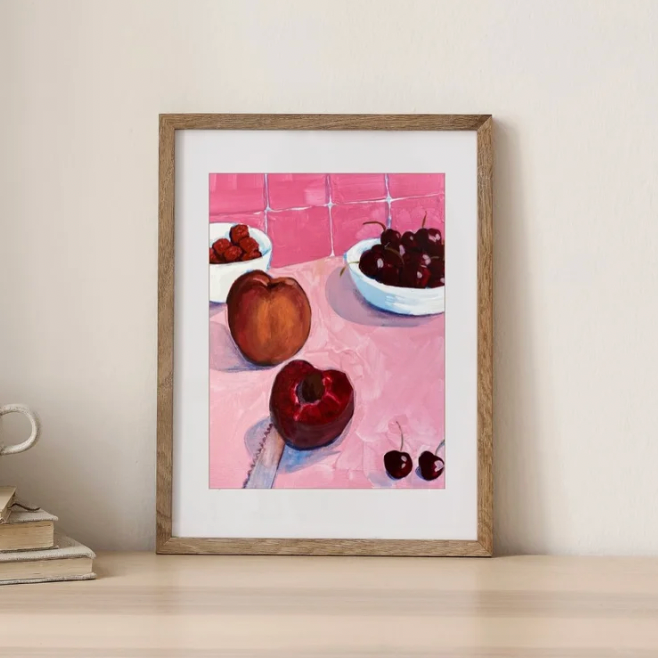 Still Life With Cherries 8"x10" Print-thumbmail-1