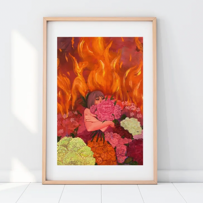 World On Fire 9"x12" Unframed Print