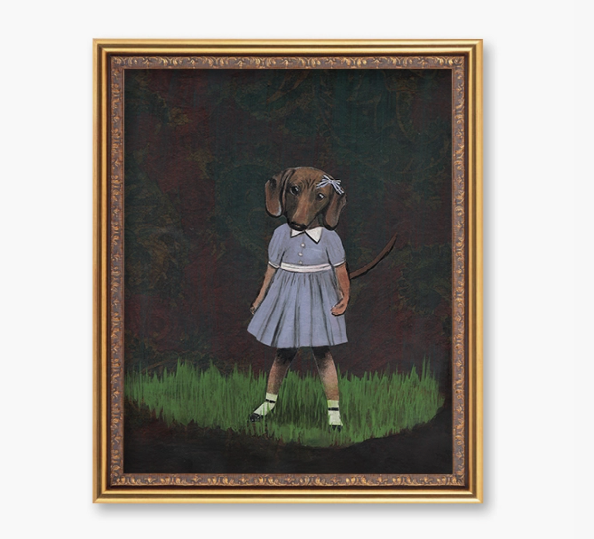Dachsund Girl 8x10" Art Print-thumbmail-1