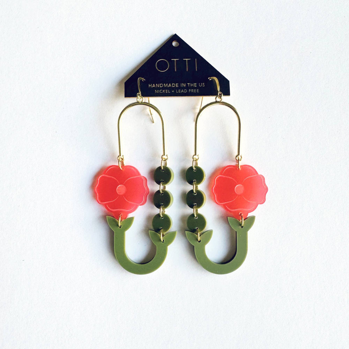 Botanical-Inspired Poppy Earring-thumbmail-1