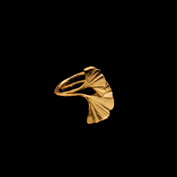 Gingko Leaf Adjustable Ring-thumbmail-1
