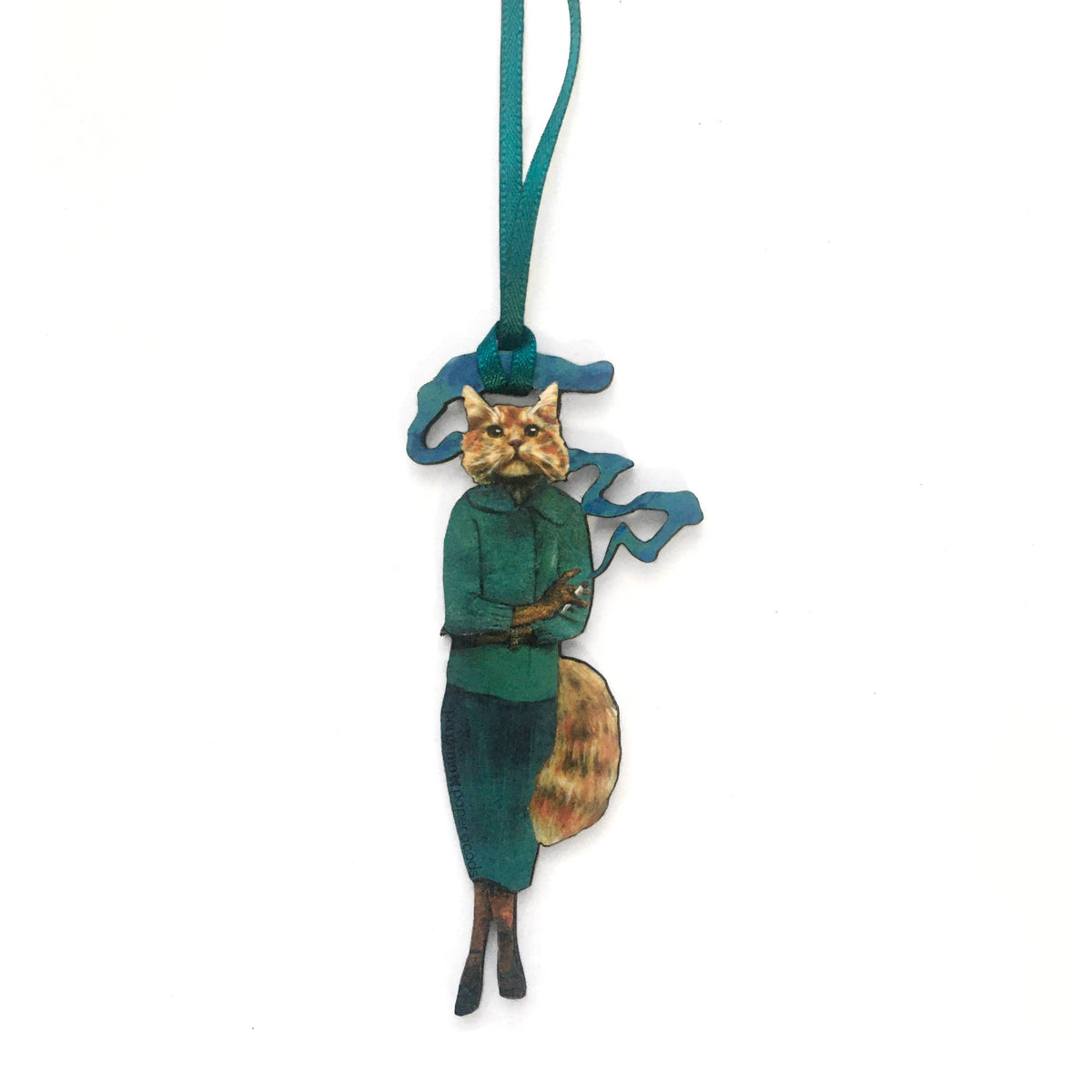 Cannabis Cat Animal Christmas Ornament-thumbmail-3